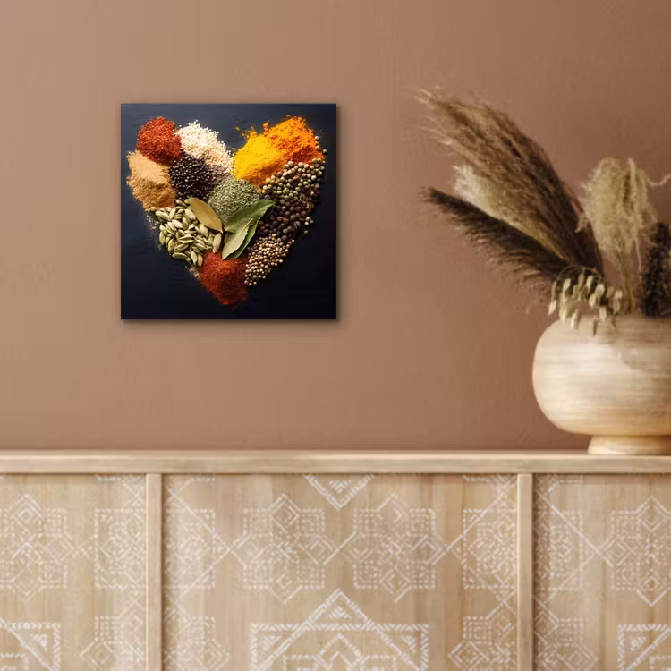 Specerijen - Mix - Hartvorm - Zwart aluminium wit klein -sfeer4