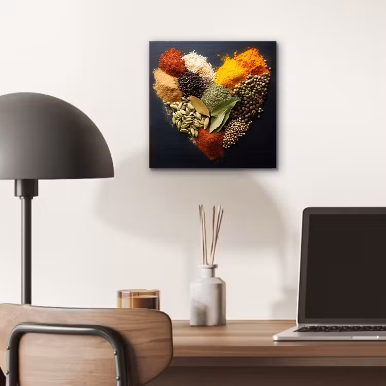 Specerijen - Mix - Hartvorm - Zwart aluminium wit klein -sfeer5