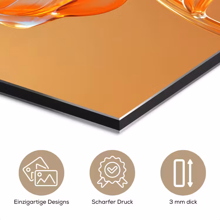Glazen - Bloem - Oranje aluminium wit klein -closeup_DE
