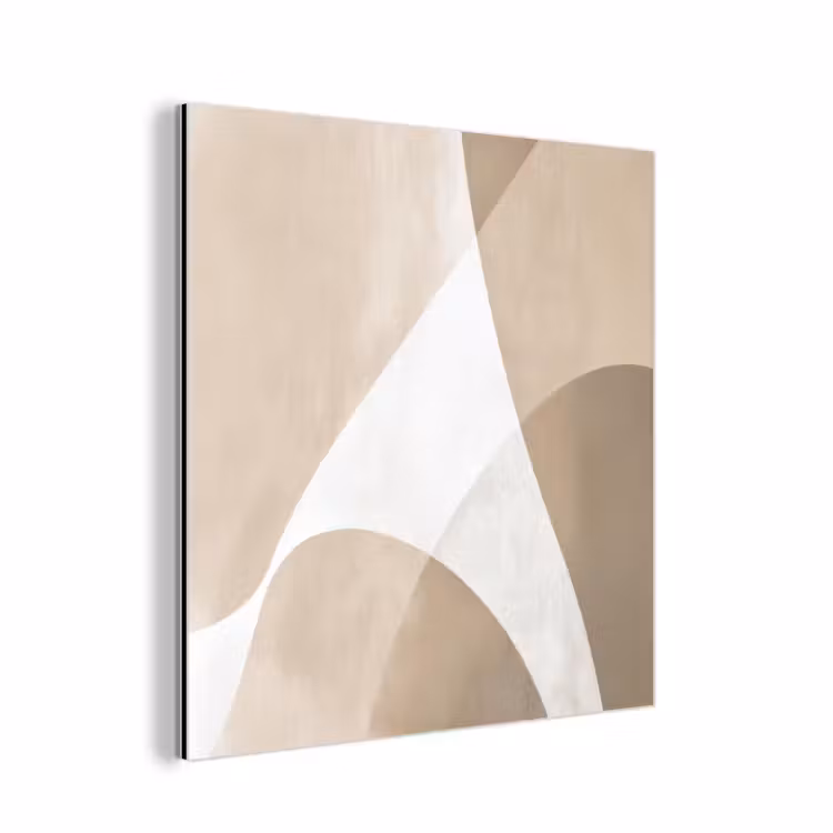 Vloeiende vlakken - Harmonieus - Golvend aluminium wit klein -3d