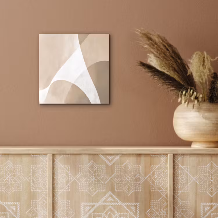 Vloeiende vlakken - Harmonieus - Golvend aluminium wit klein -sfeer4