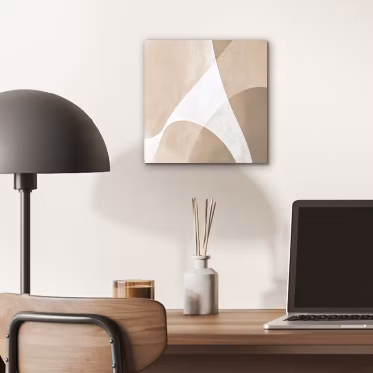 Vloeiende vlakken - Harmonieus - Golvend aluminium wit klein -sfeer5