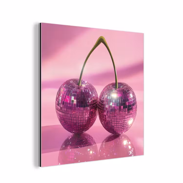 Glitter - Discobol - Roze - Kersen aluminium wit klein -3d
