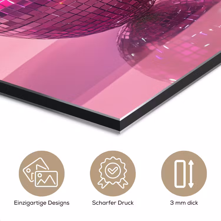 Glitter - Discobol - Roze - Kersen aluminium wit klein -closeup_DE