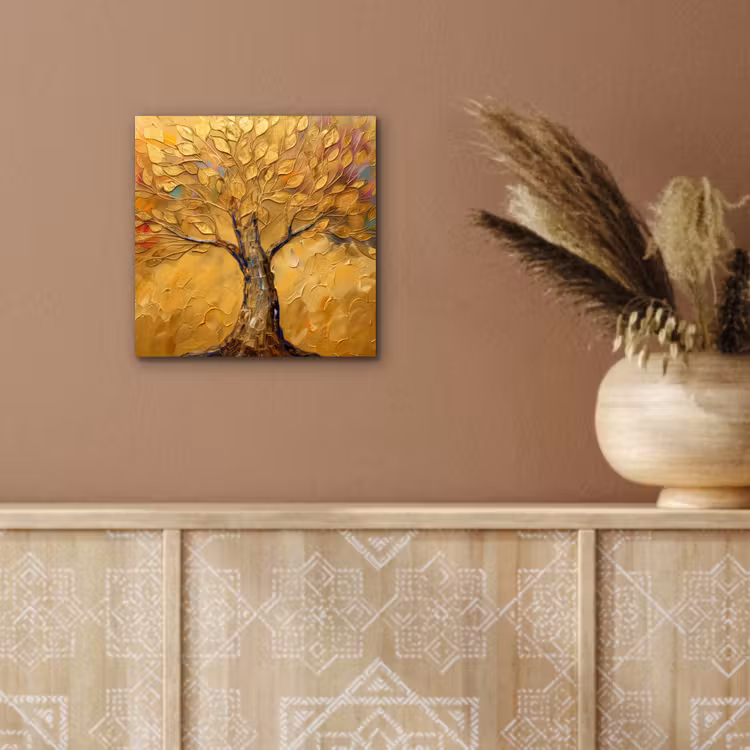 Goud - Boom - Abstract - Modern aluminium wit klein -sfeer4