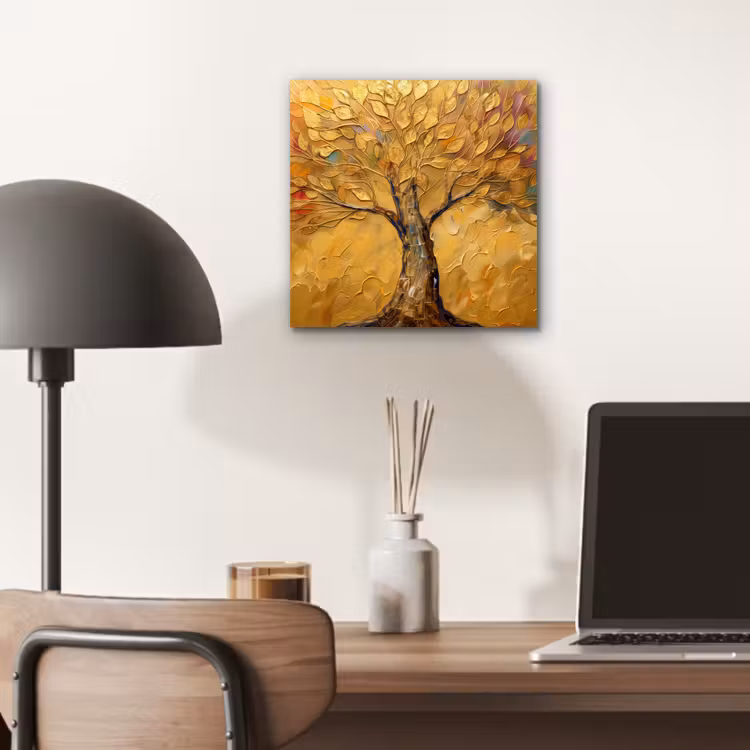 Goud - Boom - Abstract - Modern aluminium wit klein -sfeer5