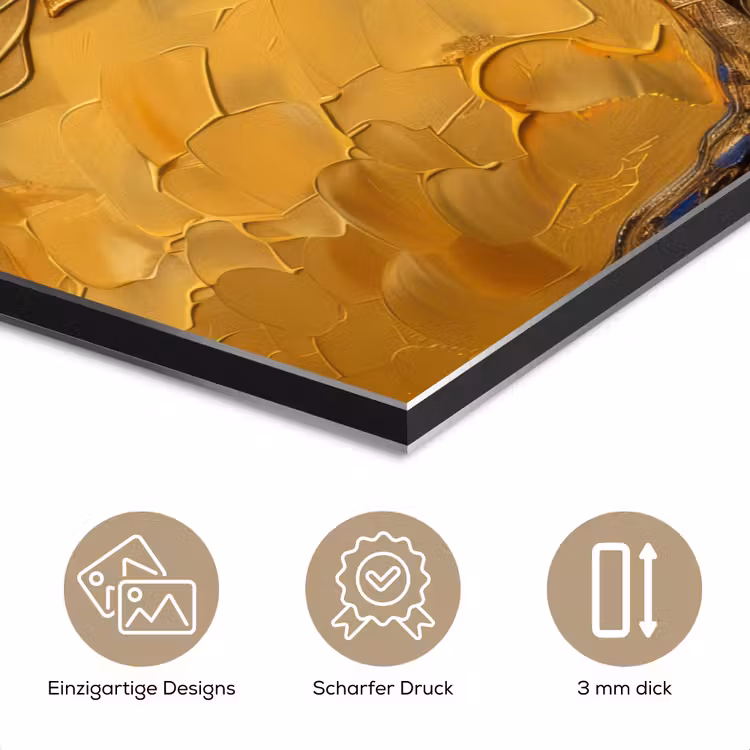 Goud - Boom - Abstract - Modern aluminium wit klein -closeup_DE