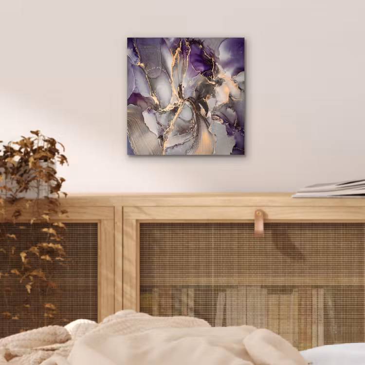 Goud - Paars - Marmer aluminium wit klein -sfeer3