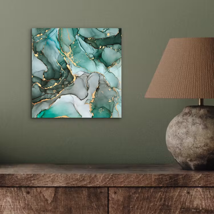 Goud - Marmer - Groen - Luxe - Marmerlook - Grijs aluminium wit klein -sfeer2