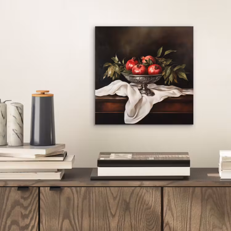 Granaatappels - Klassiek - Vintage aluminium wit klein -sfeer1