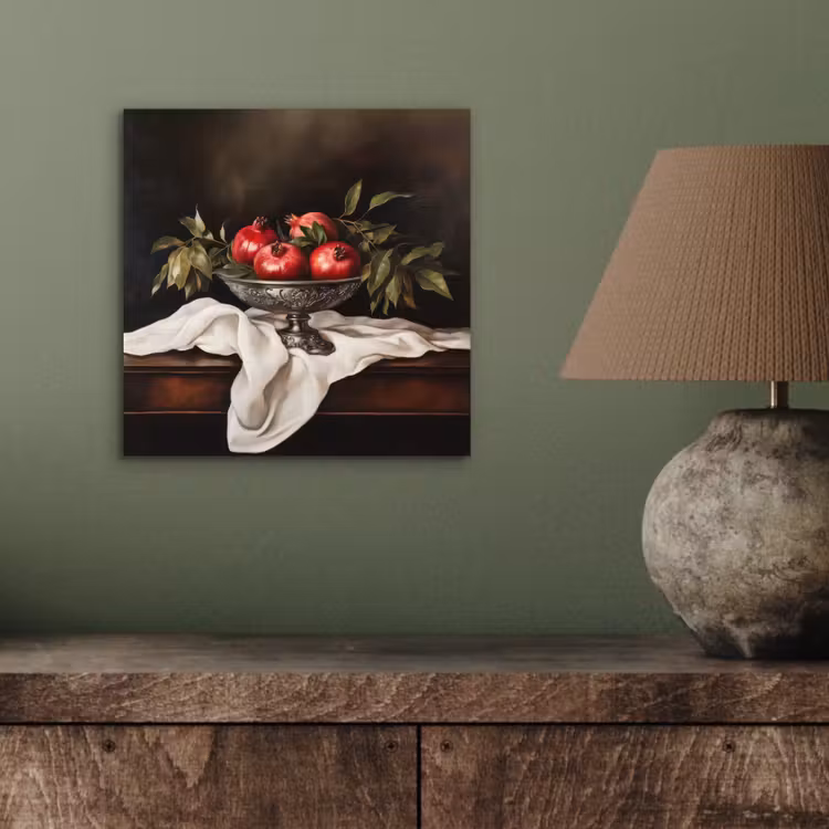 Granaatappels - Klassiek - Vintage aluminium wit klein -sfeer2