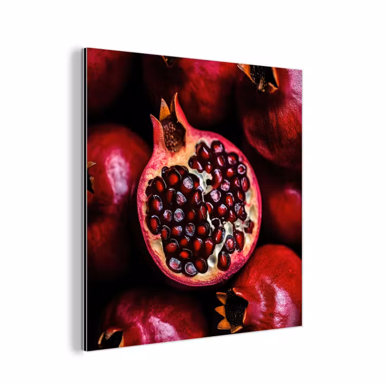 Granaatappel - Rood - Fruit aluminium wit klein -3d