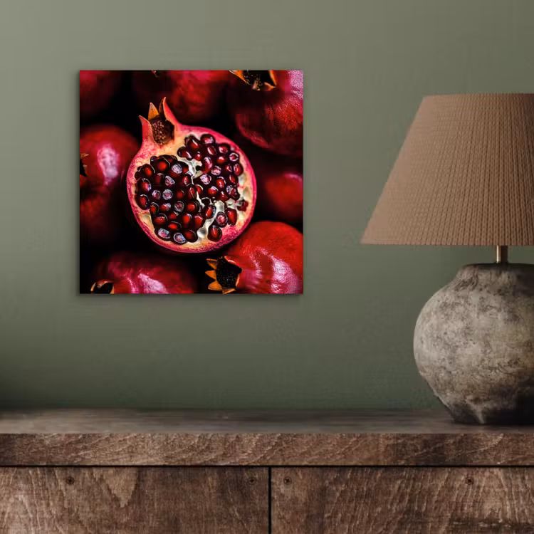 Granaatappel - Rood - Fruit aluminium wit klein -sfeer2