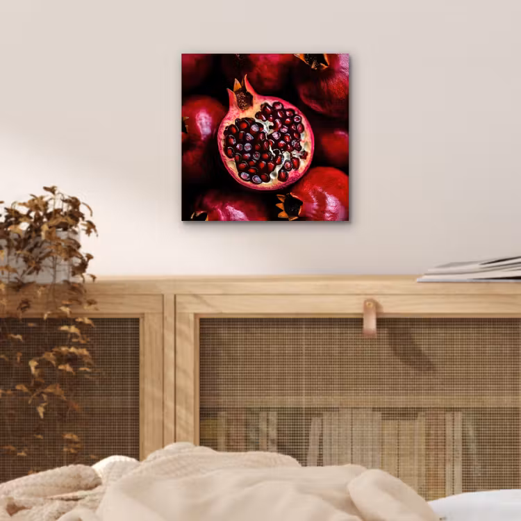 Granaatappel - Rood - Fruit aluminium wit klein -sfeer3