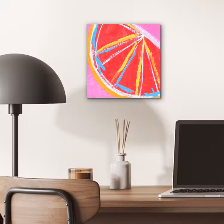 Grapefruit - Geschilderd - Roze - Strepen aluminium wit klein -sfeer5
