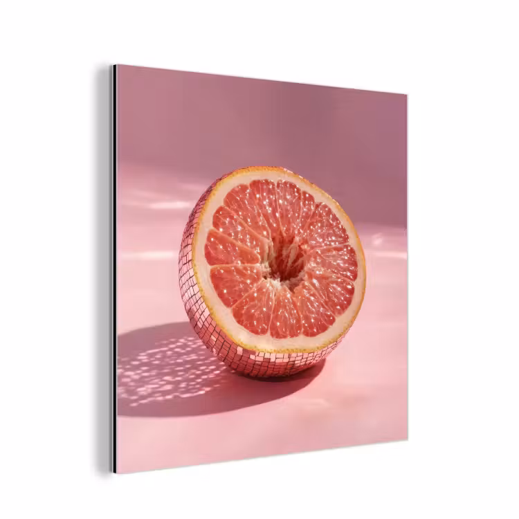 Grapefruit - Roze - Disco - Shiny aluminium wit klein -3d