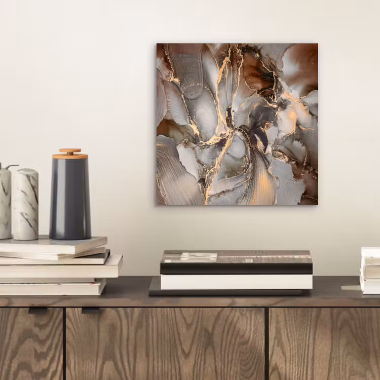 Grijs - Goud - Marmer - Marmerlook aluminium wit klein -sfeer1