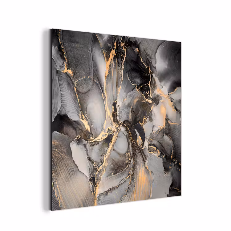 Grijs - Luxe - Goud - Marmer aluminium wit klein -3d