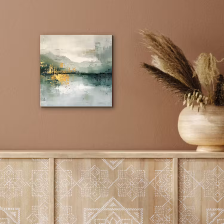 Groen - Modern - Abstract - Goud aluminium wit klein -sfeer4