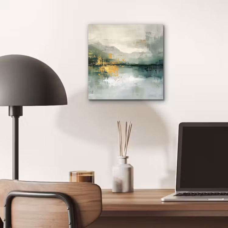 Groen - Modern - Abstract - Goud aluminium wit klein -sfeer5
