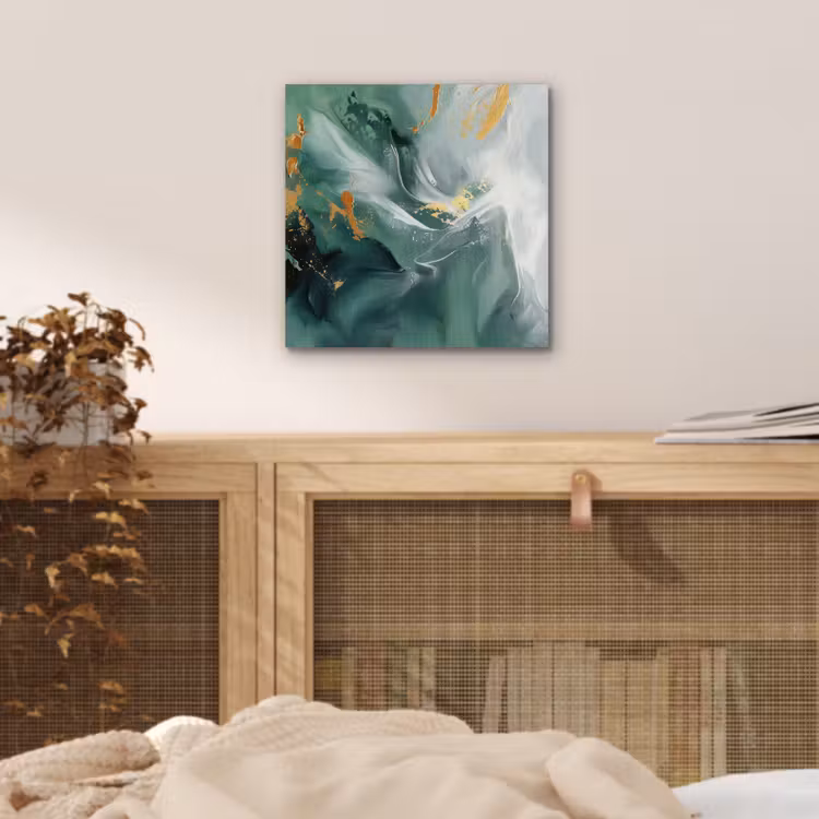 Groen - Modern - Marmer - Abstract aluminium wit klein -sfeer3
