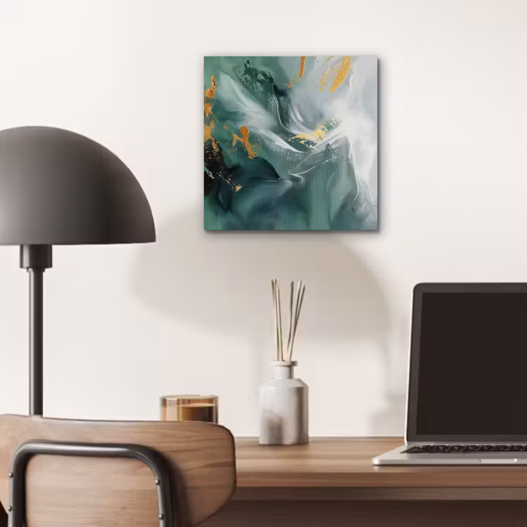 Groen - Modern - Marmer - Abstract aluminium wit klein -sfeer5