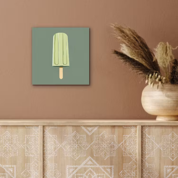 Groen - Waterijsje - Stokje - Illustratie aluminium wit klein -sfeer4
