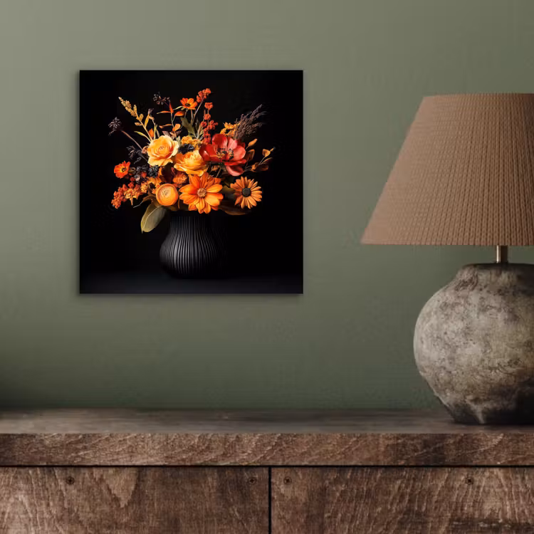 Herfst - Boeket - Oranje aluminium wit klein -sfeer2