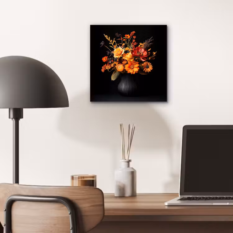 Herfst - Boeket - Oranje aluminium wit klein -sfeer5
