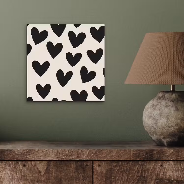 Hartjes - Zwart - Beige aluminium wit klein -sfeer2