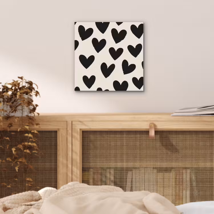 Hartjes - Zwart - Beige aluminium wit klein -sfeer3