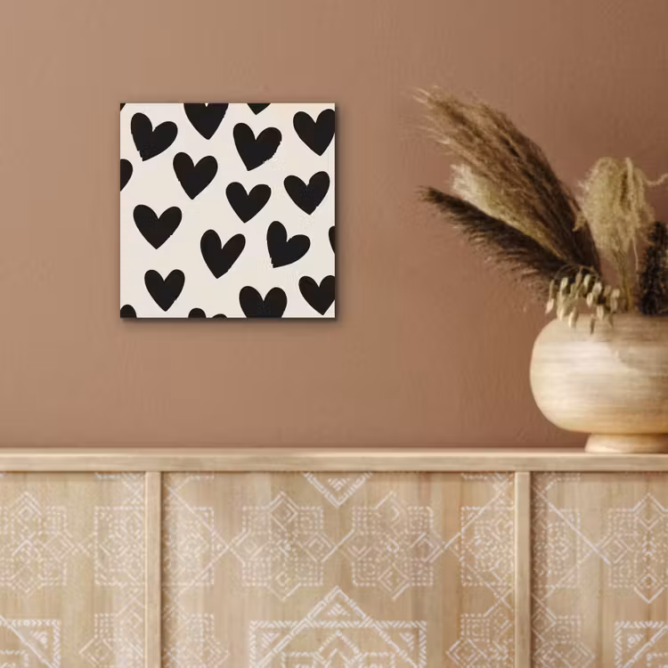 Hartjes - Zwart - Beige aluminium wit klein -sfeer4