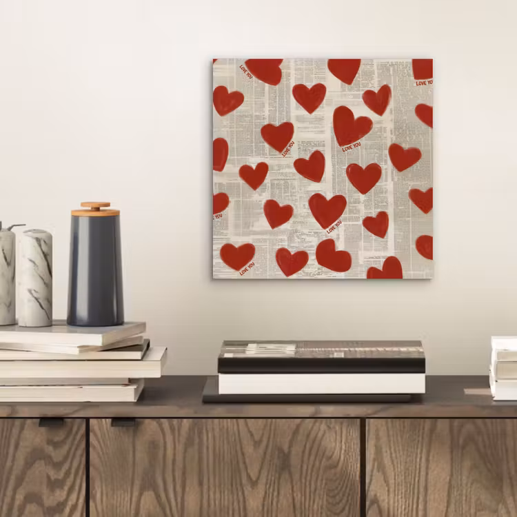 Hartjes - Krant - Loveyou aluminium wit klein -sfeer1