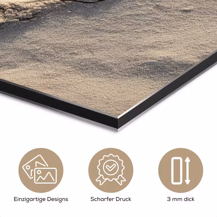 Hartvorm - Getekend - Beige - Zand aluminium wit klein -closeup_DE