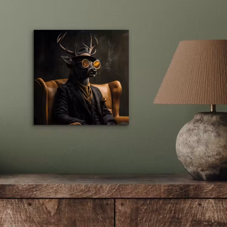 Hert - Zonnebril - Zwart - Pak aluminium wit klein -sfeer2