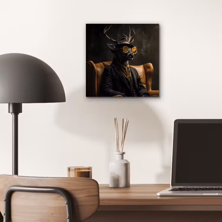 Hert - Zonnebril - Zwart - Pak aluminium wit klein -sfeer5