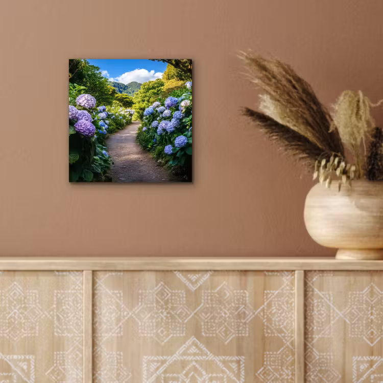 Hortsensia - Pad - Bloemen aluminium wit klein -sfeer4