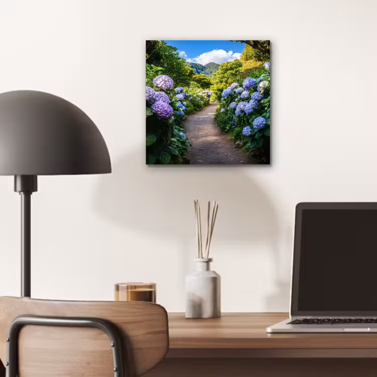 Hortsensia - Pad - Bloemen aluminium wit klein -sfeer5