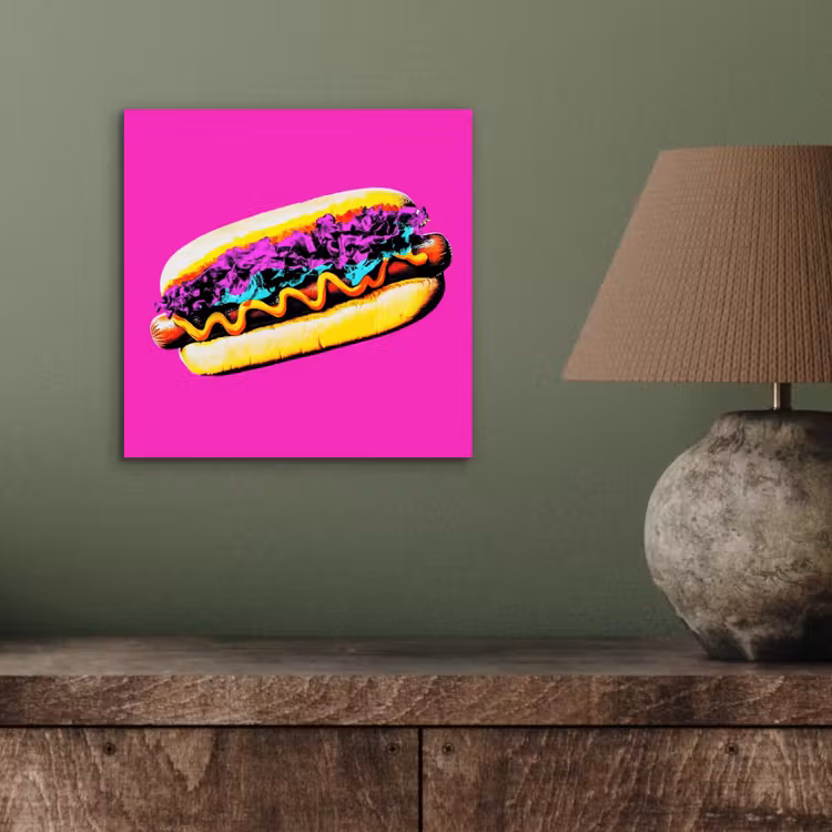 Hotdog - Roze - Retro aluminium wit klein -sfeer2