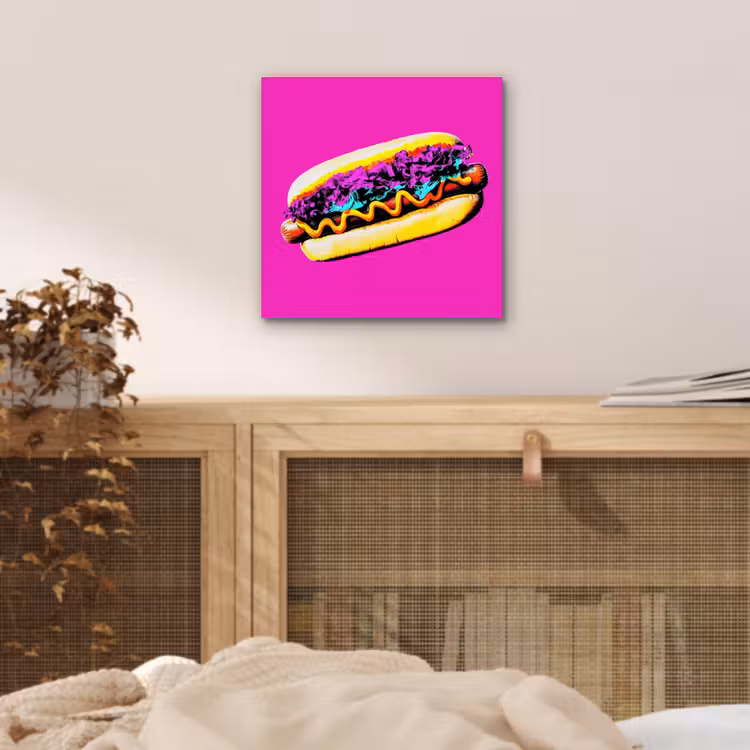 Hotdog - Roze - Retro aluminium wit klein -sfeer3