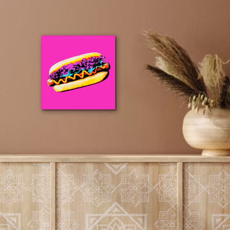 Hotdog - Roze - Retro aluminium wit klein -sfeer4