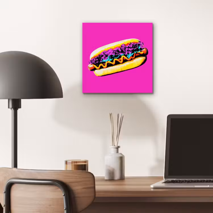 Hotdog - Roze - Retro aluminium wit klein -sfeer5