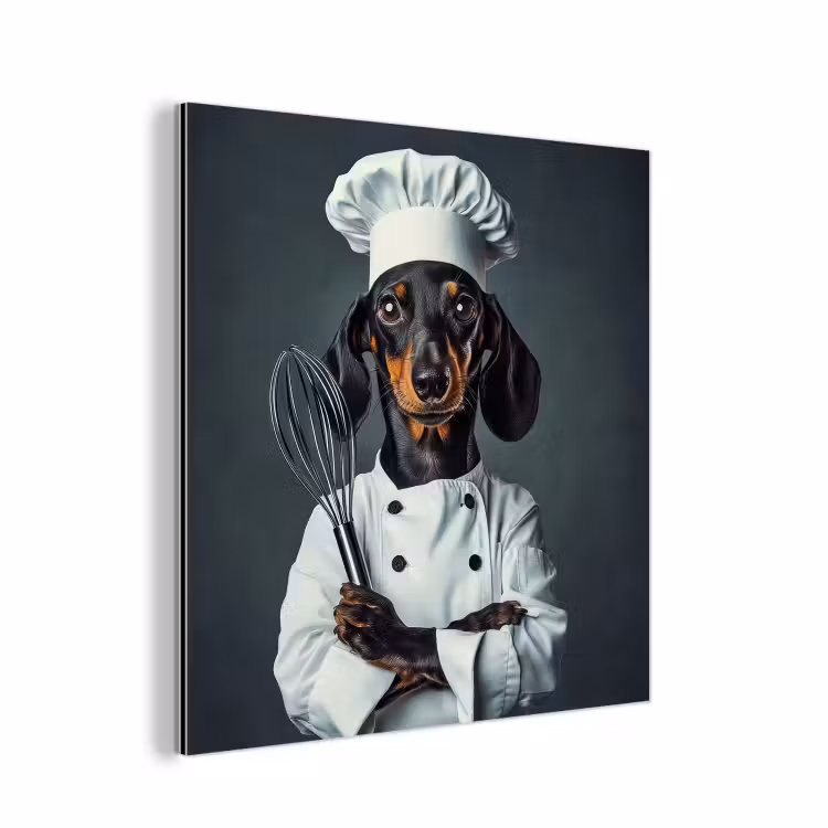 Hond - Garde - Kok aluminium wit klein -3d