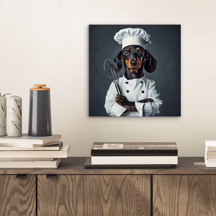 Hond - Garde - Kok aluminium wit klein -sfeer1