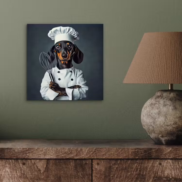 Hond - Garde - Kok aluminium wit klein -sfeer2