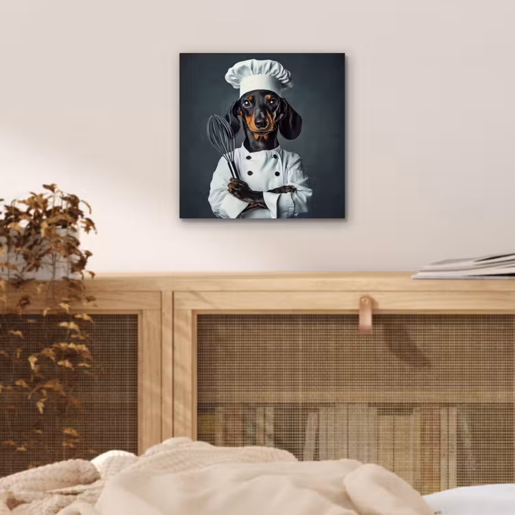 Hond - Garde - Kok aluminium wit klein -sfeer3