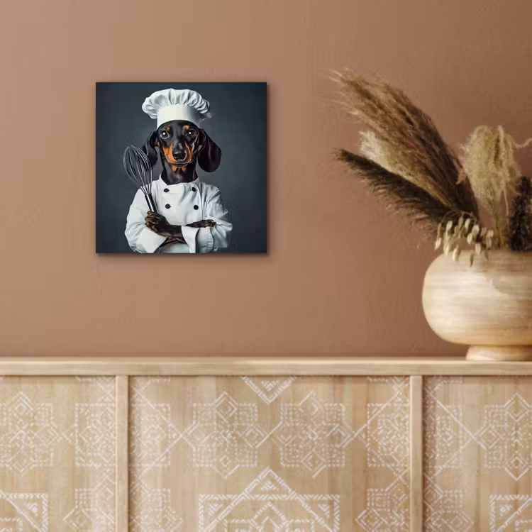 Hond - Garde - Kok aluminium wit klein -sfeer4