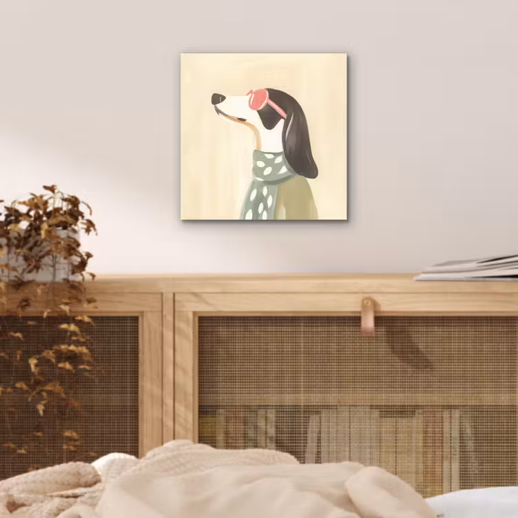 Hond - Zonnebril - Sjaal aluminium wit klein -sfeer3