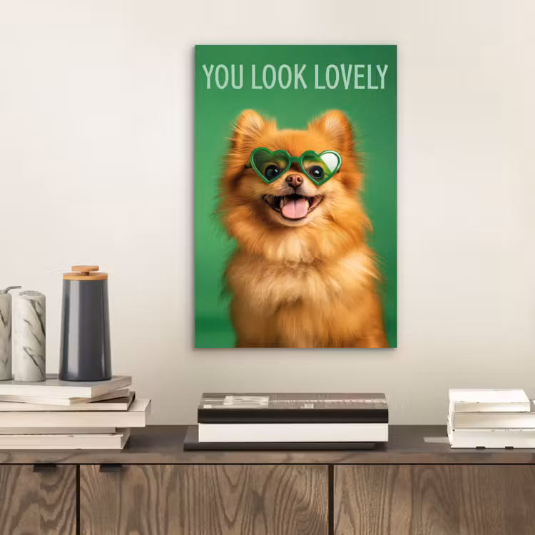 Hond - Zonnebril - Valentijn - Love aluminium wit klein -sfeer1