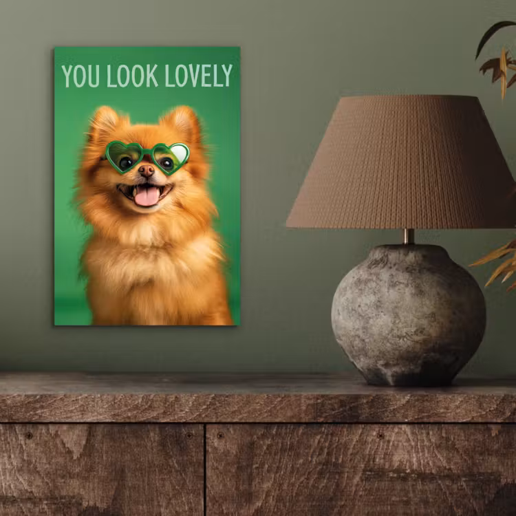 Hond - Zonnebril - Valentijn - Love aluminium wit klein -sfeer2